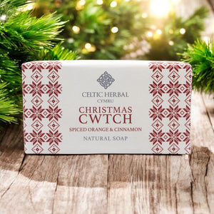 Christmas Cwtch Soap with Spiced Orange and Cinnamon 100g