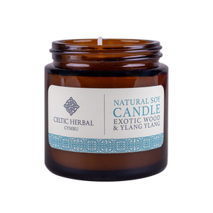 Celtic Herbal - Exotic Wood and Ylang Ylang Natural Soy Candle 100g