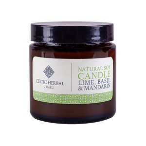 Celtic Herbal - Mandarin, Lime & Basil Natural Soy Candle 100g