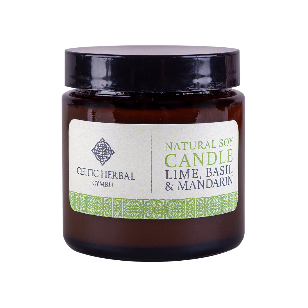 Celtic Herbal - Mandarin, Lime & Basil Natural Soy Candle 100g