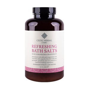 Celtic Herbal - Refreshing Bath Salts with Rose Geranium & Grapefruit 400g