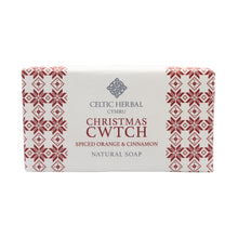 Load image into Gallery viewer, Christmas Cwtch Soap with Spiced Orange and Cinnamon 100g
